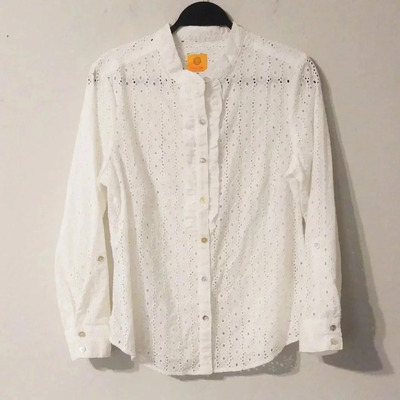 Ruby Rd. Eyelet Ruffle Top - Picture 1 of 5